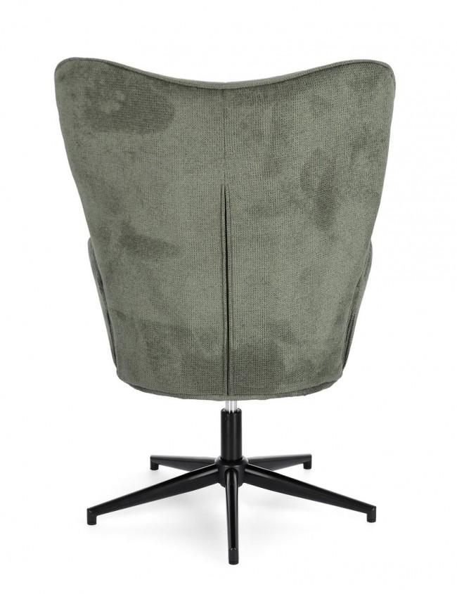 Poltrona in tessuto verde 69x72x106
