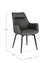 2x Poltrona in ecopelle antracite 56x65x92