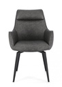 2x Poltrona in ecopelle antracite 56x65x92