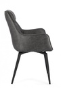 2x Poltrona in ecopelle antracite 56x65x92
