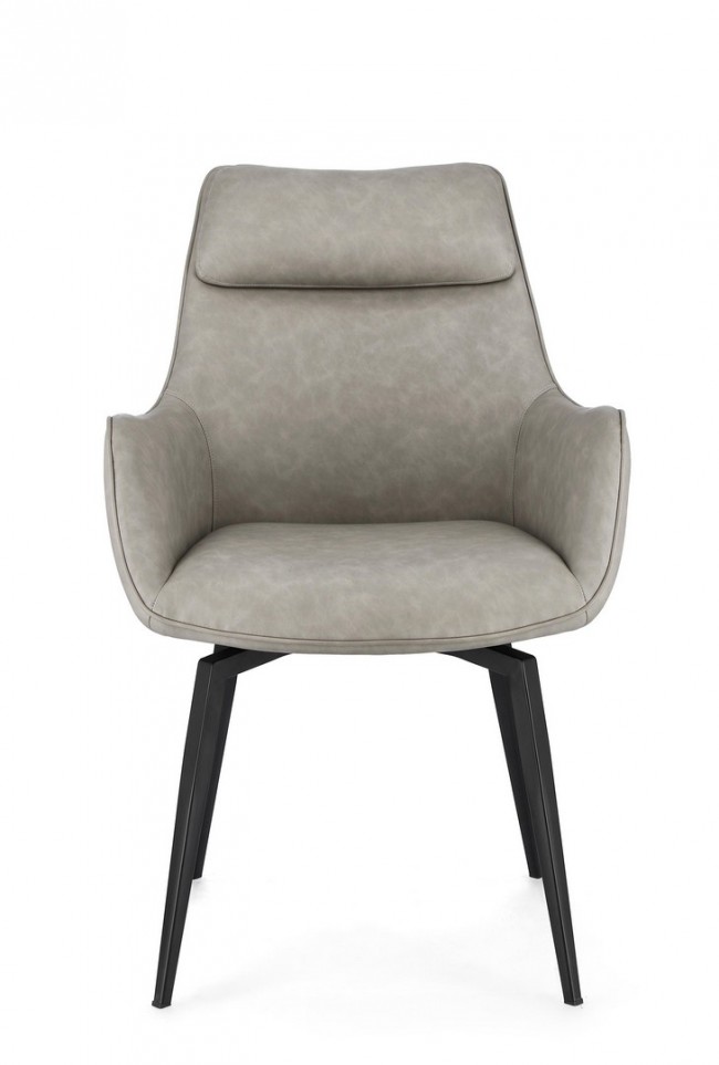 2x Poltrona tortora ecopelle 56x65x92 cm