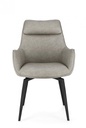2x Poltrona tortora ecopelle 56x65x92 cm