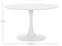 Tavolo Bloom bianco D.120 x 75 h in legno