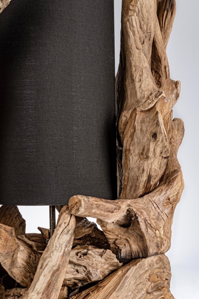 Lampada tavolo bion nero 45x35x70h in legno