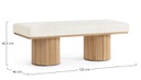 Divano 2 posti bianco boucle 122x46x42.5