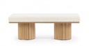 Divano 2 posti bianco boucle 122x46x42.5
