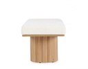 Divano 2 posti bianco boucle 122x46x42.5