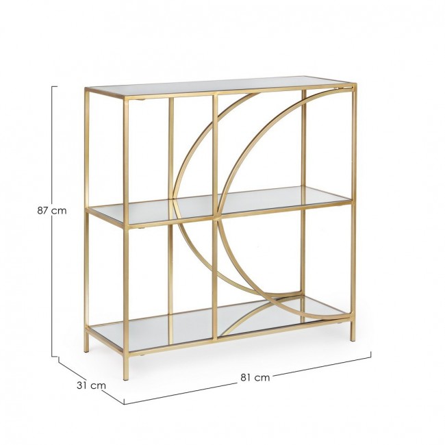 Libreria in vetro 81x31x87 cm