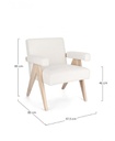 Poltrona faiza avorio 57.5x80x83 cm