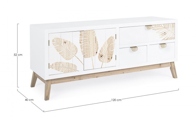 Mobile porta tv 120x40x52 in legno