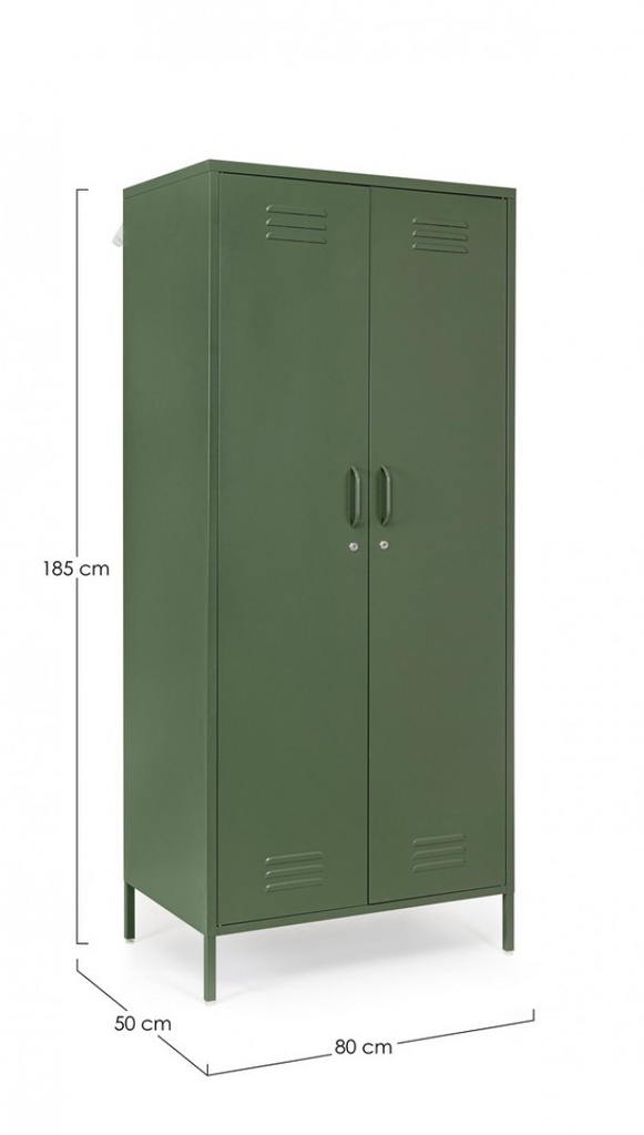 Armadio 50x80x185h verde in acciaio
