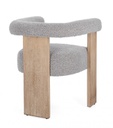 Sedia boucle naturale/grigio 70x60x71