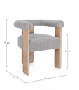 Sedia boucle naturale/grigio 70x60x71