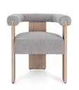 Sedia boucle naturale/grigio 70x60x71
