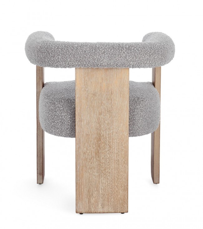 Sedia boucle naturale/grigio 70x60x71