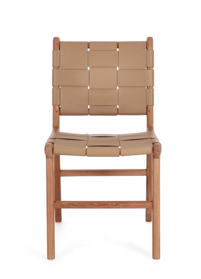 2x Sedia in pelle 46x59x85h 45h1