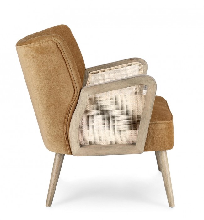 Poltrona virna mustard 64x71x79 cm