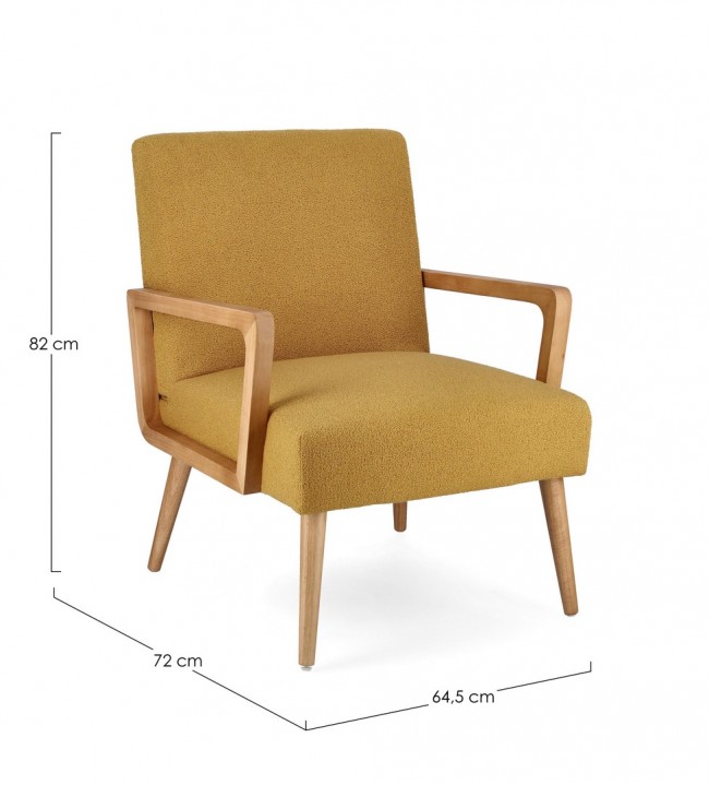 Poltrona Veriana 64.5x72x82 cm in tessuto