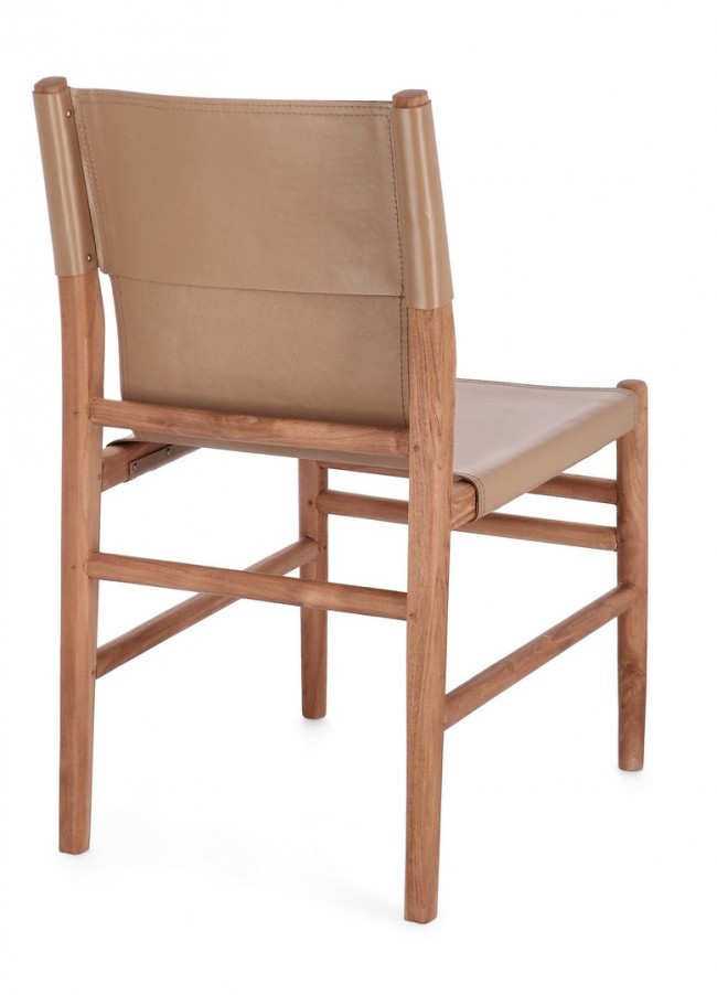 2x Sedia in pelle 48x58x85x47h