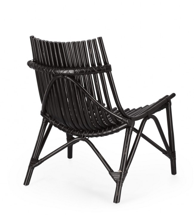 2x Sedia lounge nera 77x80x84h 37.5h1