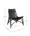 2x Sedia lounge nera 77x80x84h 37.5h1