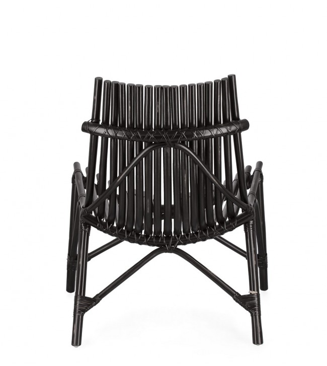 2x Sedia lounge nera 77x80x84h 37.5h1