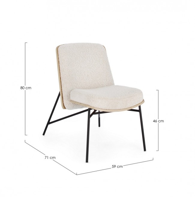 Poltrona avorio 59x71x80 h 46 h1