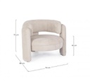 Poltrona beige 94x88x73 cm
