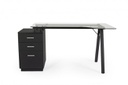 Scrivania angolo C-nero 150.5x80x75