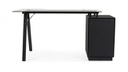 Scrivania angolo C-nero 150.5x80x75