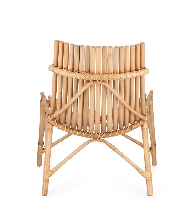 2x Sedia lounge naturale 77x80x84h