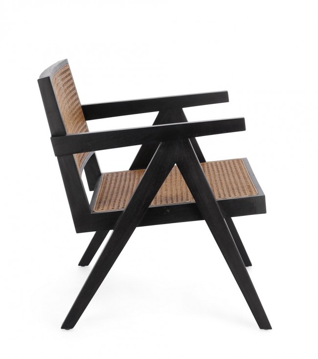 Poltrona lounge nera 61x68.5x74 cm