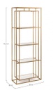 Libreria in vetro 68x28x172.5 cm