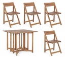 Set tavolo e 4 sedie 44x46x77 in legno