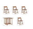 Set tavolo e 4 sedie 44x46x77 in legno
