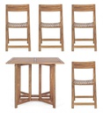 Set tavolo e 4 sedie 44x46x77 in legno