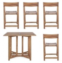Set tavolo e 4 sedie 44x46x77 in legno