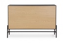 Credenza nera naturale 124x40x81,5 cm