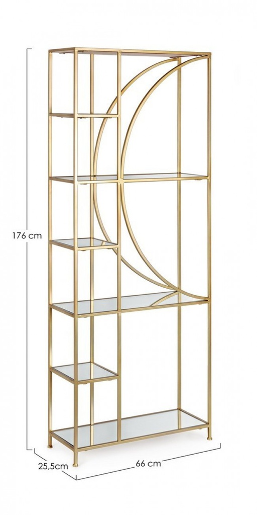 Libreria in vetro 66x25.5x176 cm