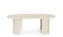 Tavolino ovale in legno 130x80x45