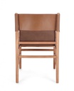 Sedia in pelle cognac 57x58x85 cm