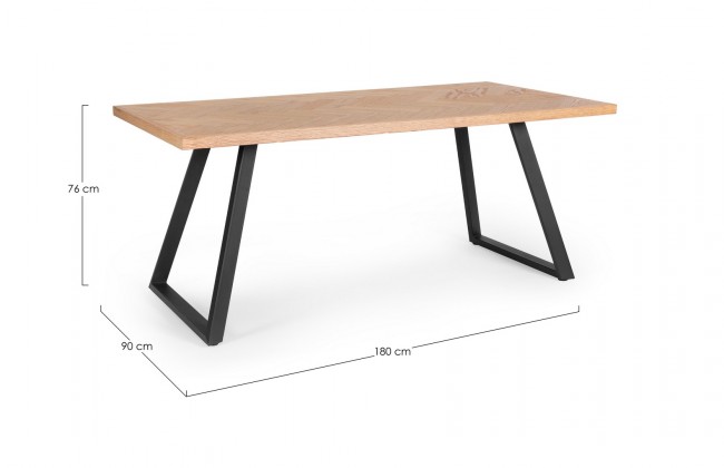 Tavolo nero 180x90 in legno