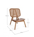 Poltrona lounge naturale 67x80x91.5 cm