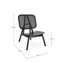 Poltrona lounge nera 67x80x91.5 cm