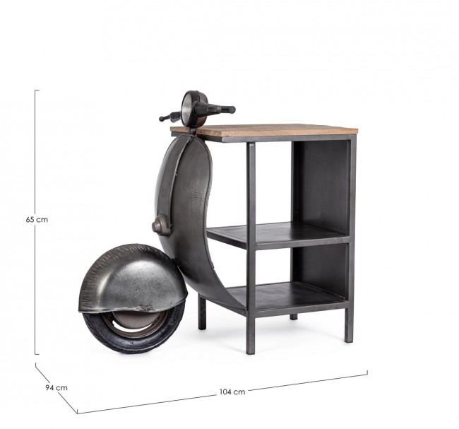 Consolle bar in legno 104x94x65 cm