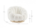 Poltrona girevole florel bianco 86x62x72