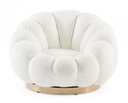 Poltrona girevole florel bianco 86x62x72