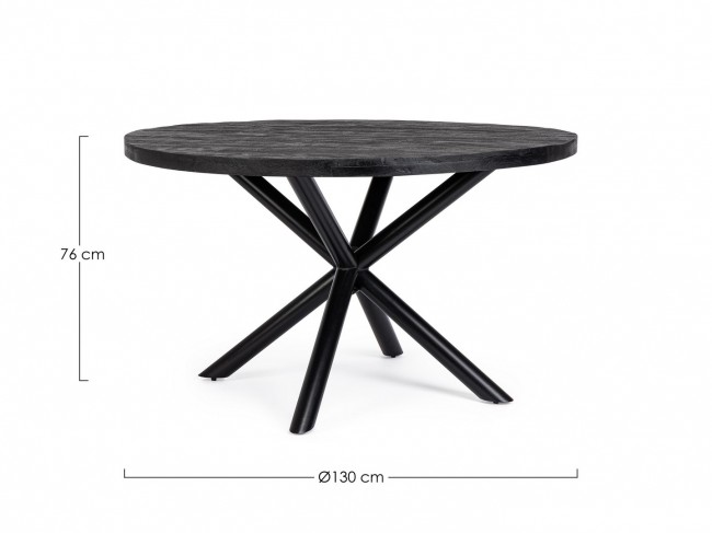 Tavolo rotondo in legno D.130 x 76h