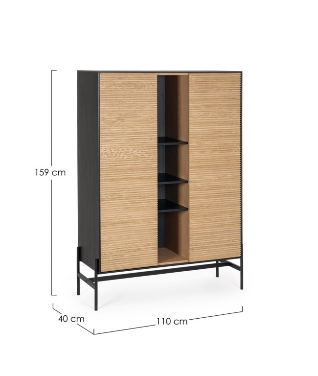 Mobile 2A allycía nero-naturale 110x40x159