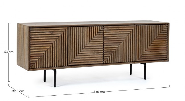 Mobile porta tv 140x32.5x53 in legno